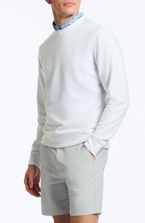 Robert Graham Colbourne Crewneck Knit Performance Pullover In White