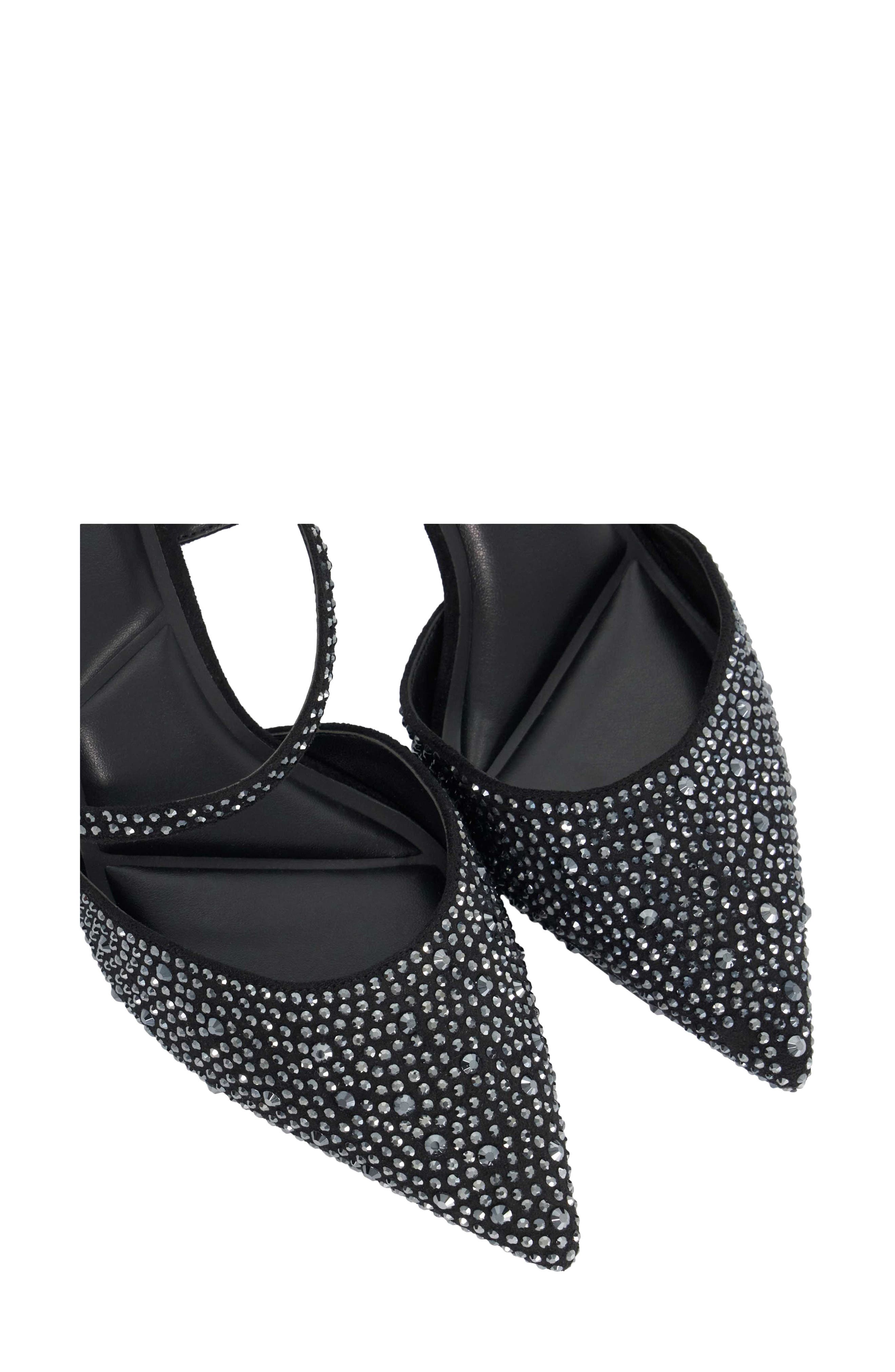 Charmed Studded Pointed Toe Pump, Alternate, color, BLACK