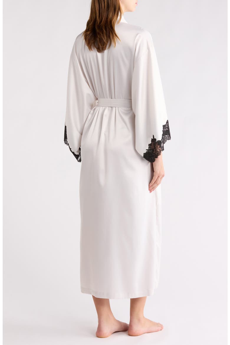 Peony Glamour Satin Robe, Alternate, color, OFF WHITE