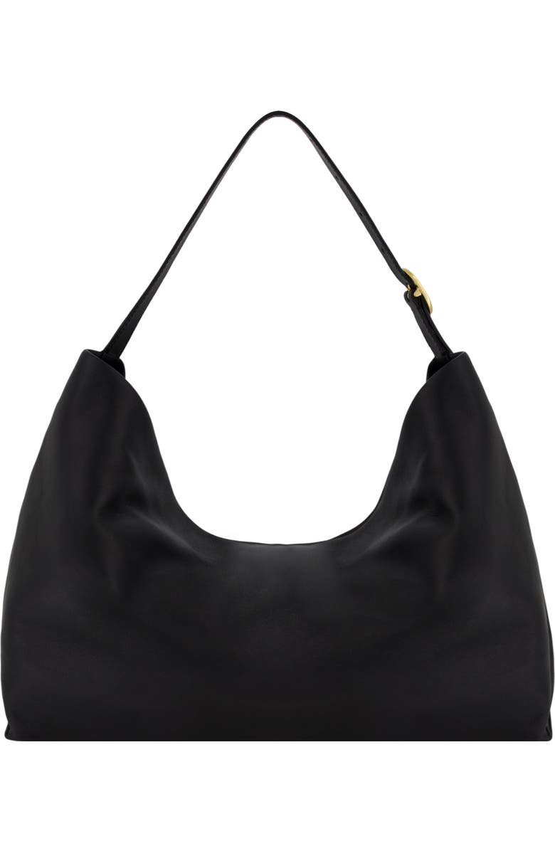 Vince Large Plonge Vivian Leather Hobo Bag, Alternate, color, Black