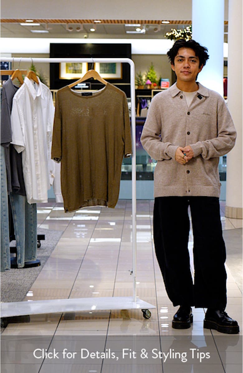 Kerwin Oversize Stripe Linen T-Shirt, sales video thumbnail