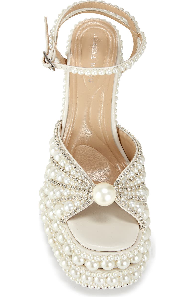 AZALEA WANG Astrella Ankle Strap Platform Sandal, Alternate, color, White