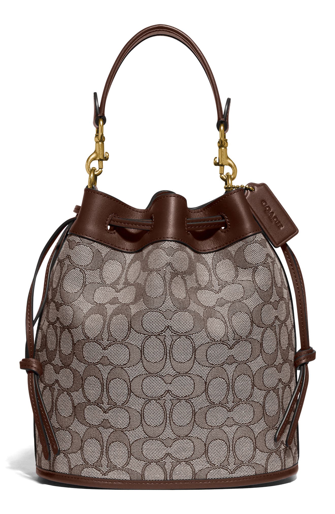 COACH Field Signature Jacquard Bucket Bag, Main, color, 
