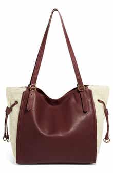 AMERICAN LEATHER CO. Kirby Faux Shearling Trim Tote Bag