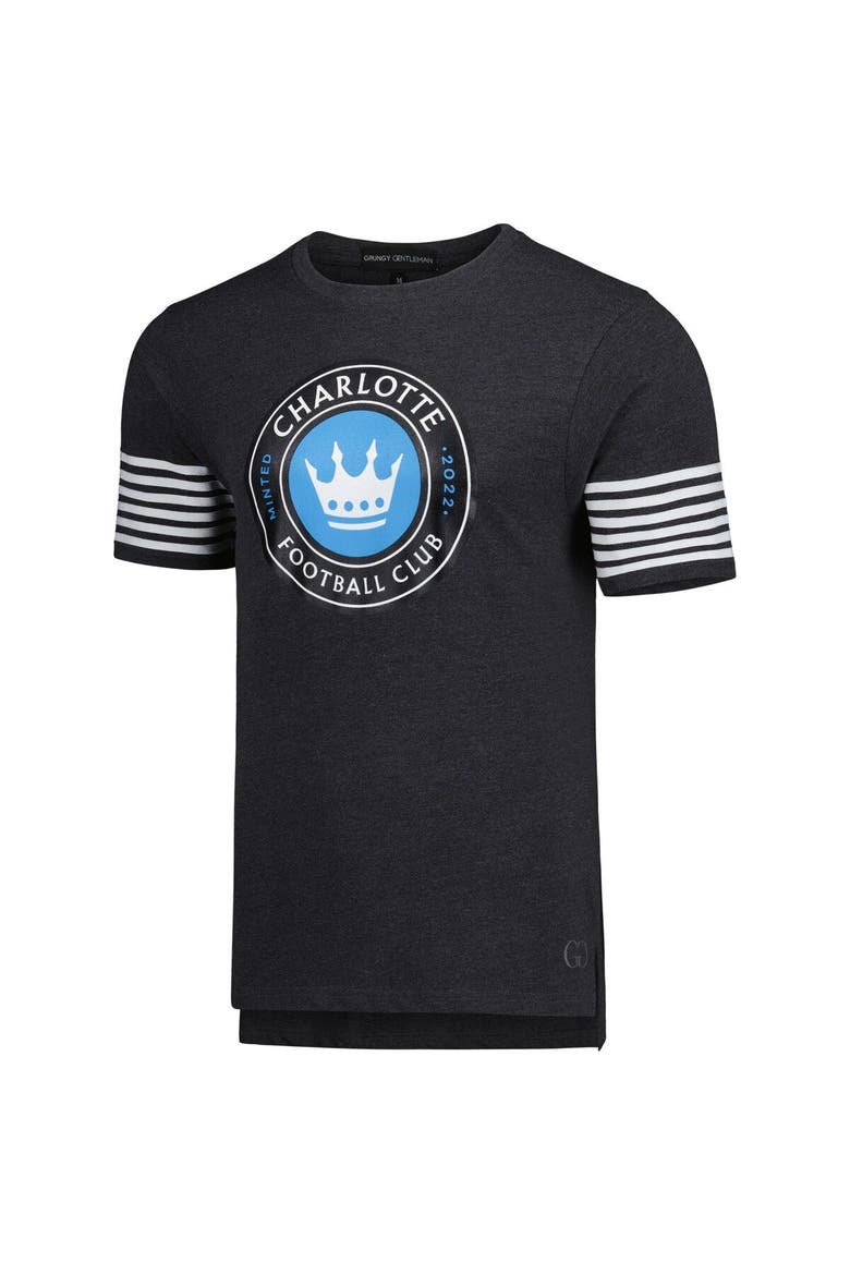 Men's Grungy Gentleman Charcoal Charlotte FC T-Shirt, Alternate, color, Charcoal
