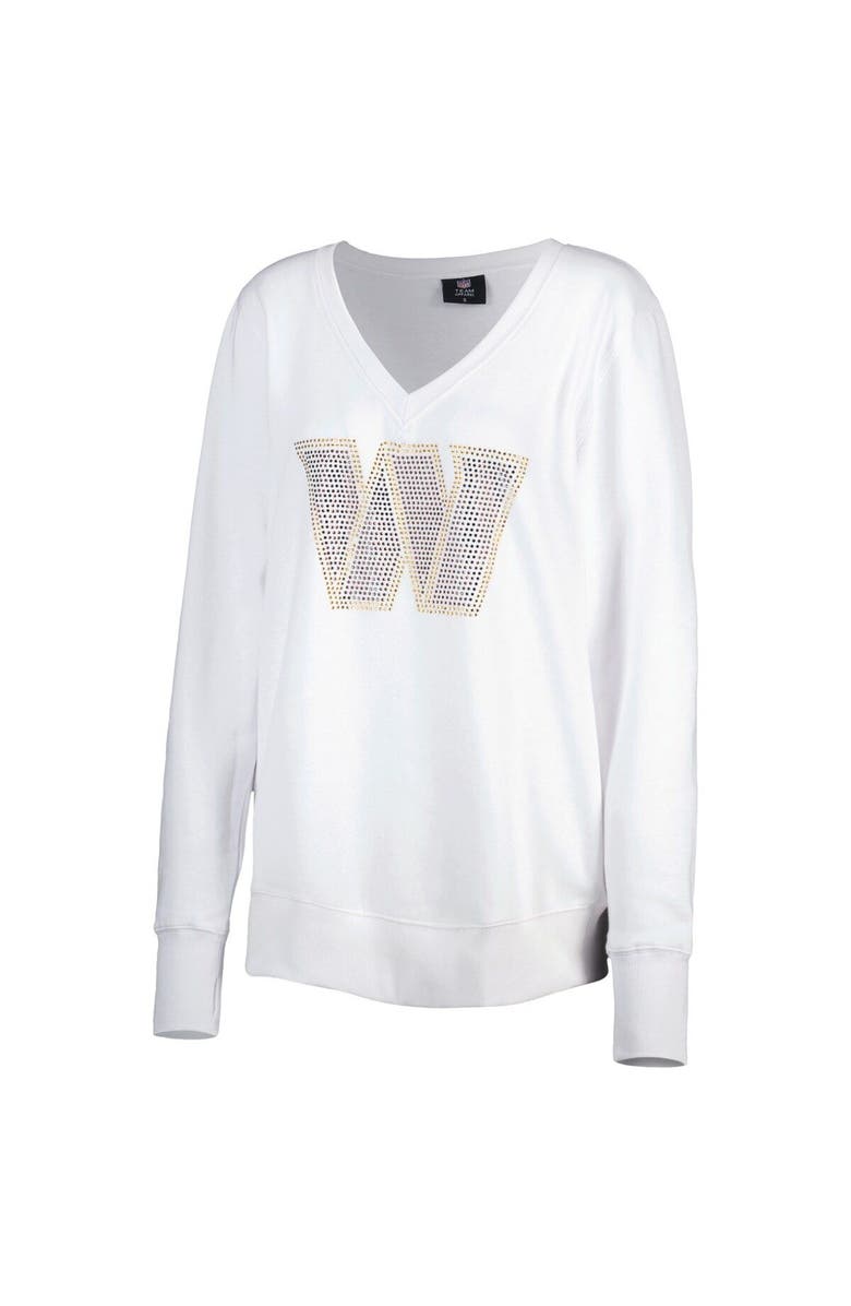 CUCE Women's Cuce White Washington Commanders Square Neck Pullover Sweatshirt, Alternate, color, 