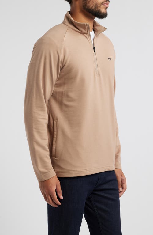 Travismathew Valiant Quarter Zip Pullover In Portabella