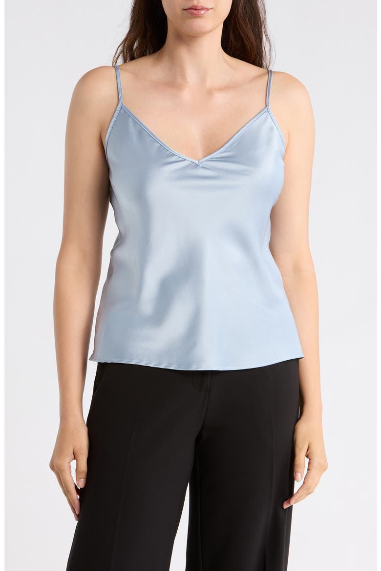 V-Neck Satin Camisole, Main, color, BLUE