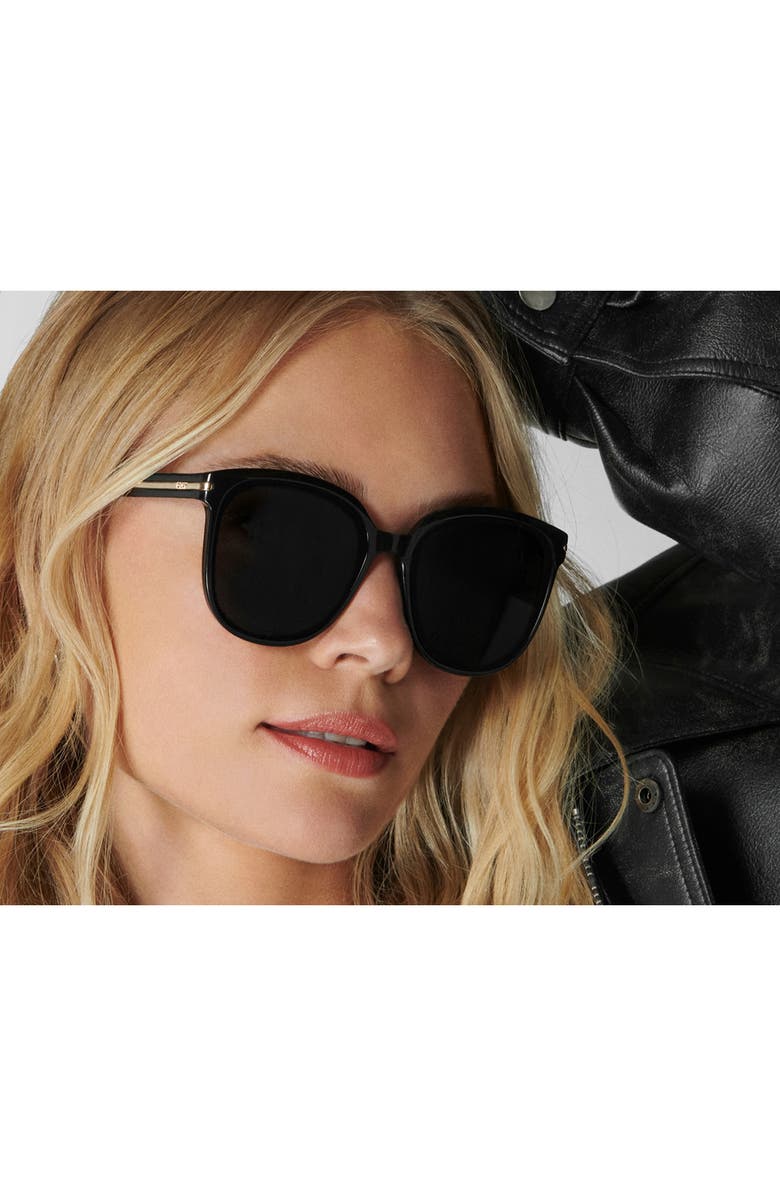 QUAY Rent Free 55mm Polarized Round Sunglasses, Alternate, color, 