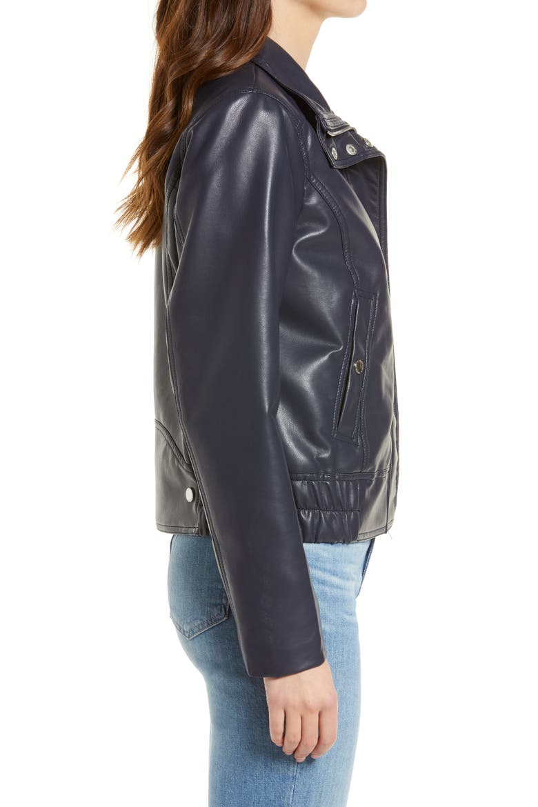 Faux Leather Jacket, Alternate, color, ECLIPSE