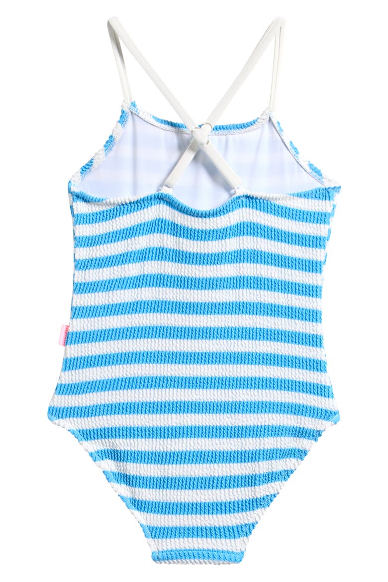 Kids' Textured One-Piece Swimsuit, Alternate, color, POWDER BLUE