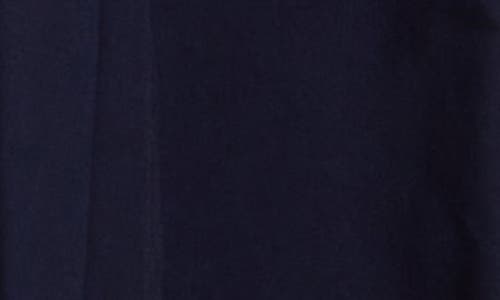 Sandra Darren Petite Belted Button-down 3/4-sleeve Shirtdress In Navy