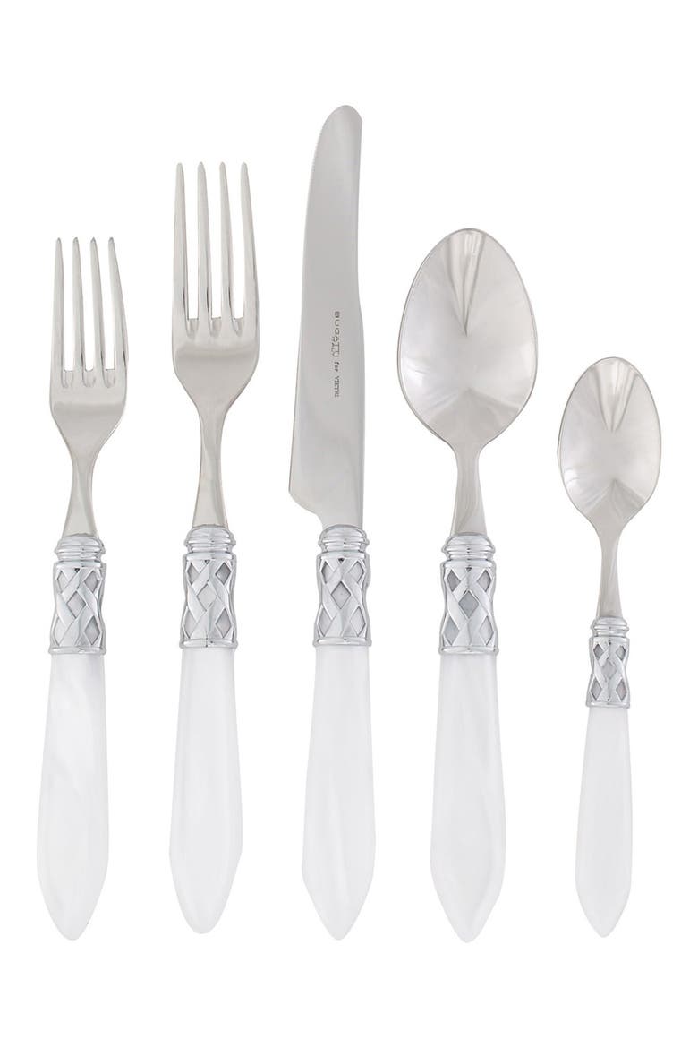 Aladdin Brilliant Clear 5-Piece Place Setting, Main, color, WHITE