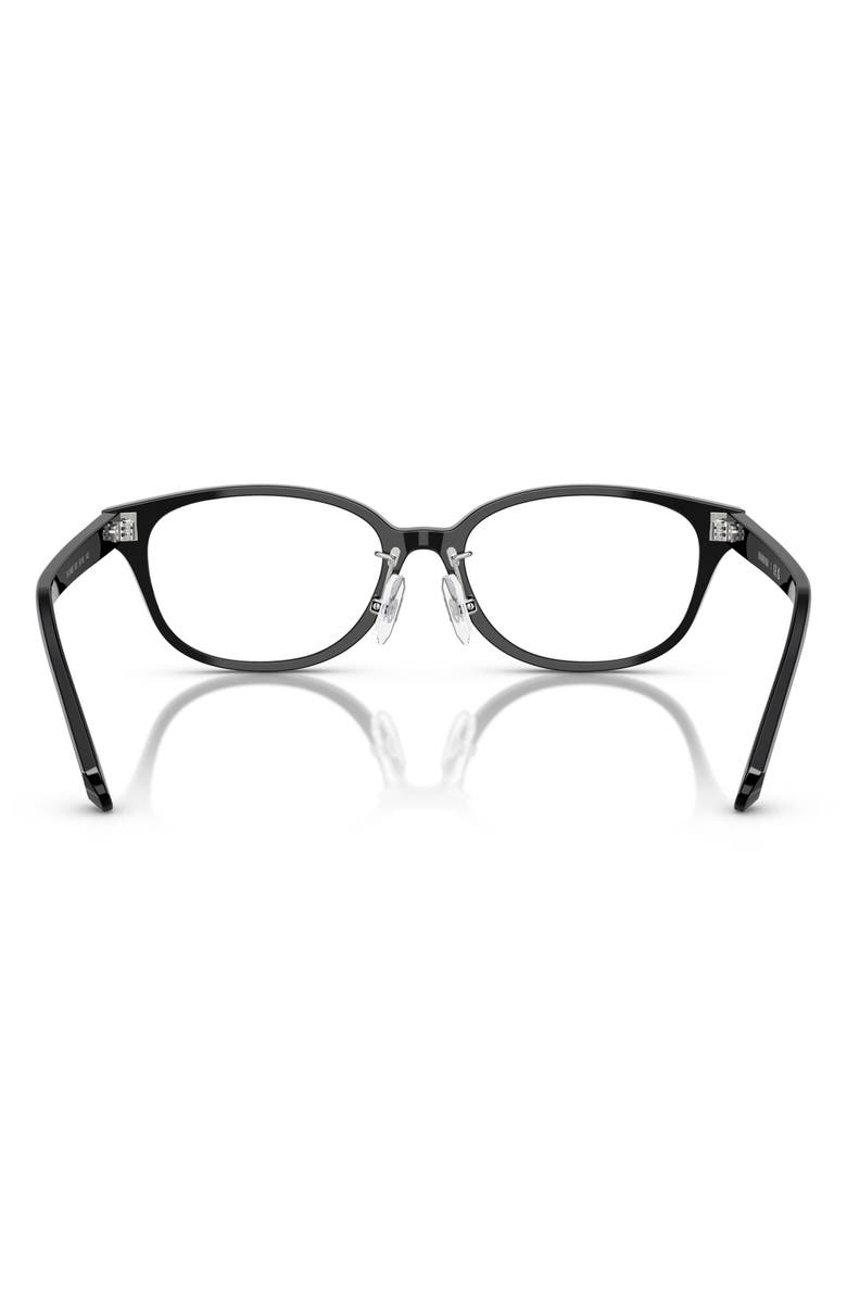 Swarovski 52mm Oval Optical Glasses, Alternate, color, Black