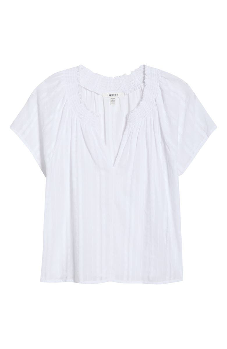 Splendid Meadow Stripe Cotton Crop Top, Main, color, White