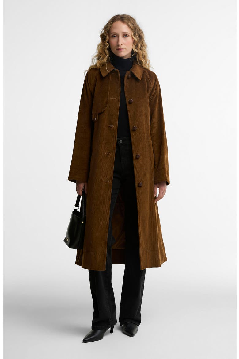 Antonella Corduroy Trench Coat, Alternate, color, TAN/ BIRCHWOOD DRESS