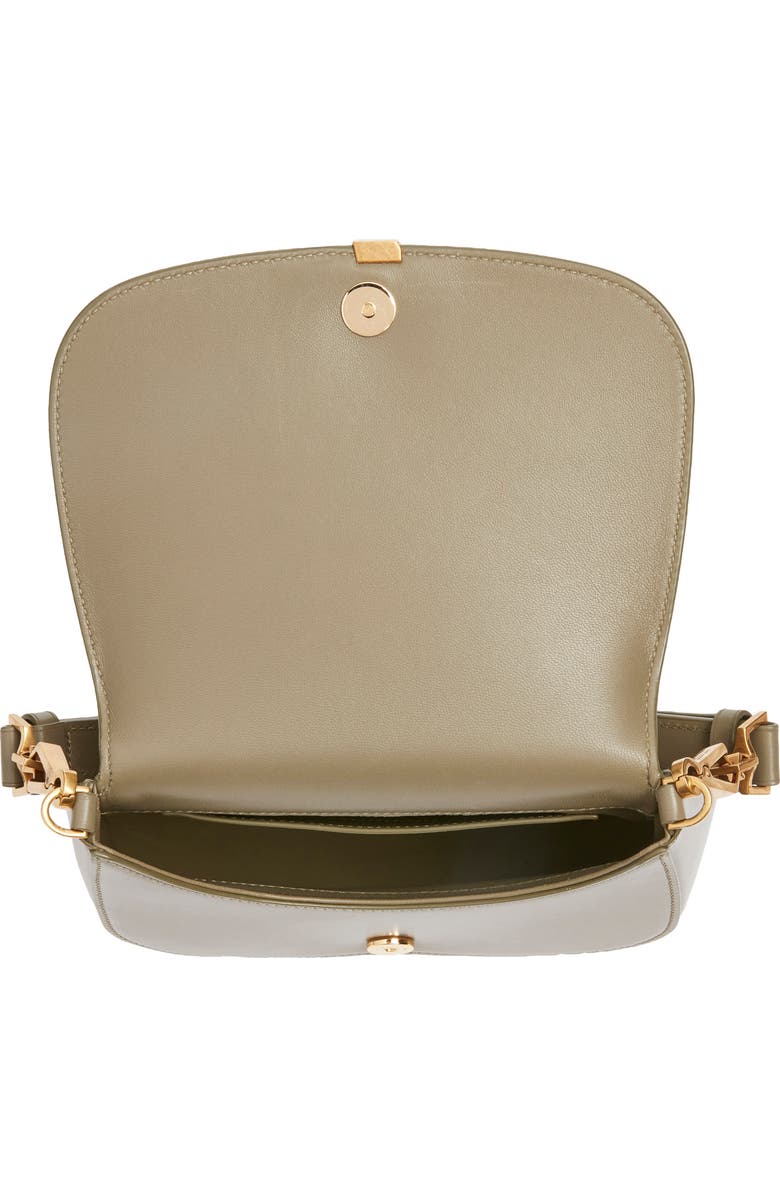 Saint Laurent Mini Voltaire Box Leather Top Handle Bag, Alternate, color, Strong Moss