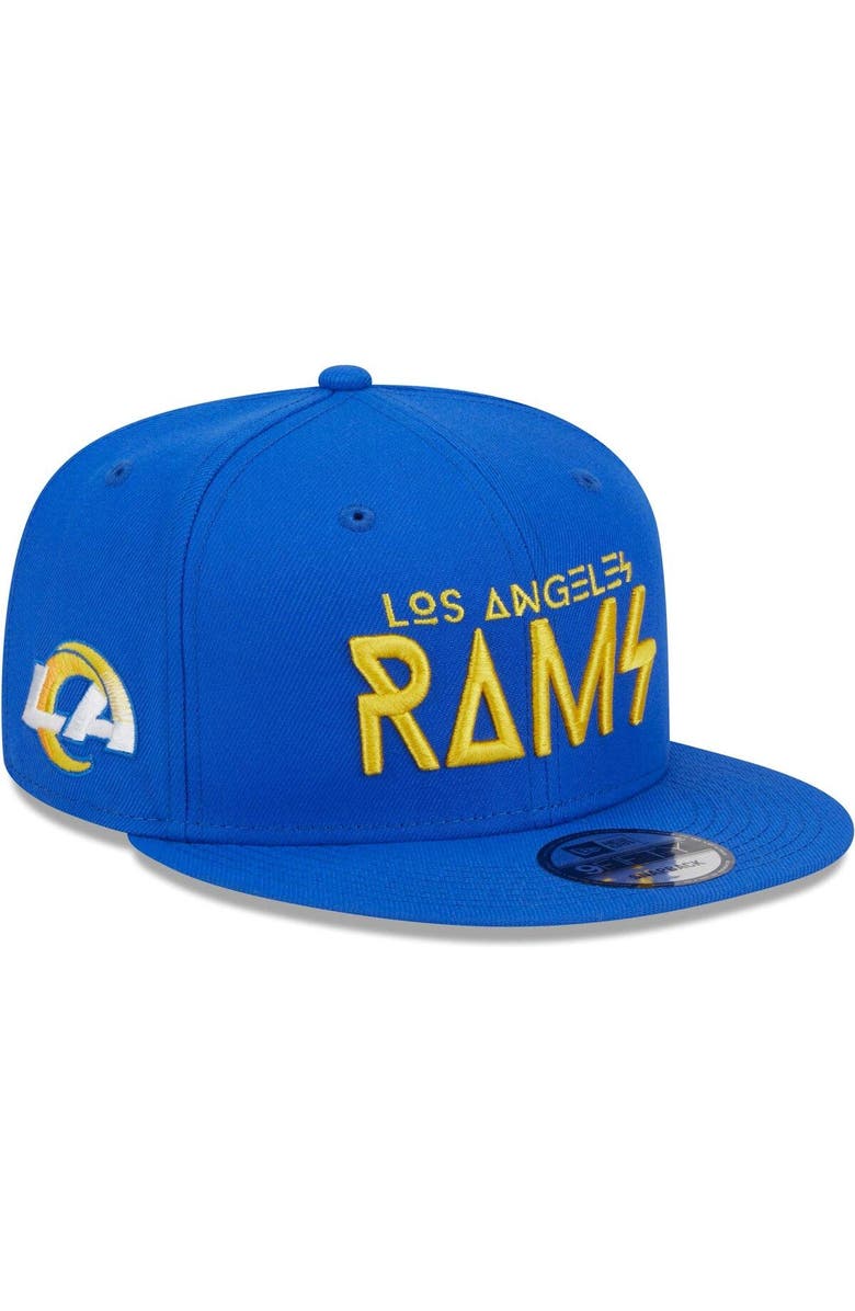 New Era Men's New Era Royal Los Angeles Rams Word 9FIFTY Snapback Hat, Main, color, 