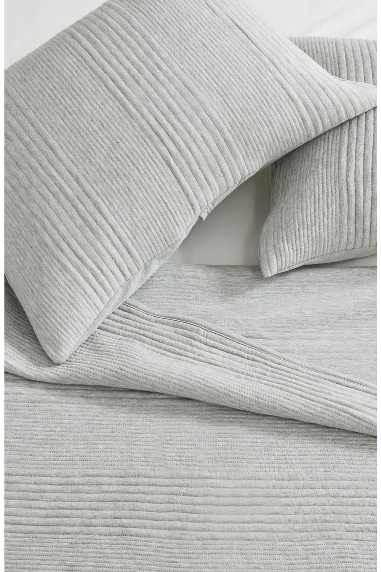 Channel Stitch Jersey Quilt Set, Alternate, color, HEATHERED LIGHT GREY