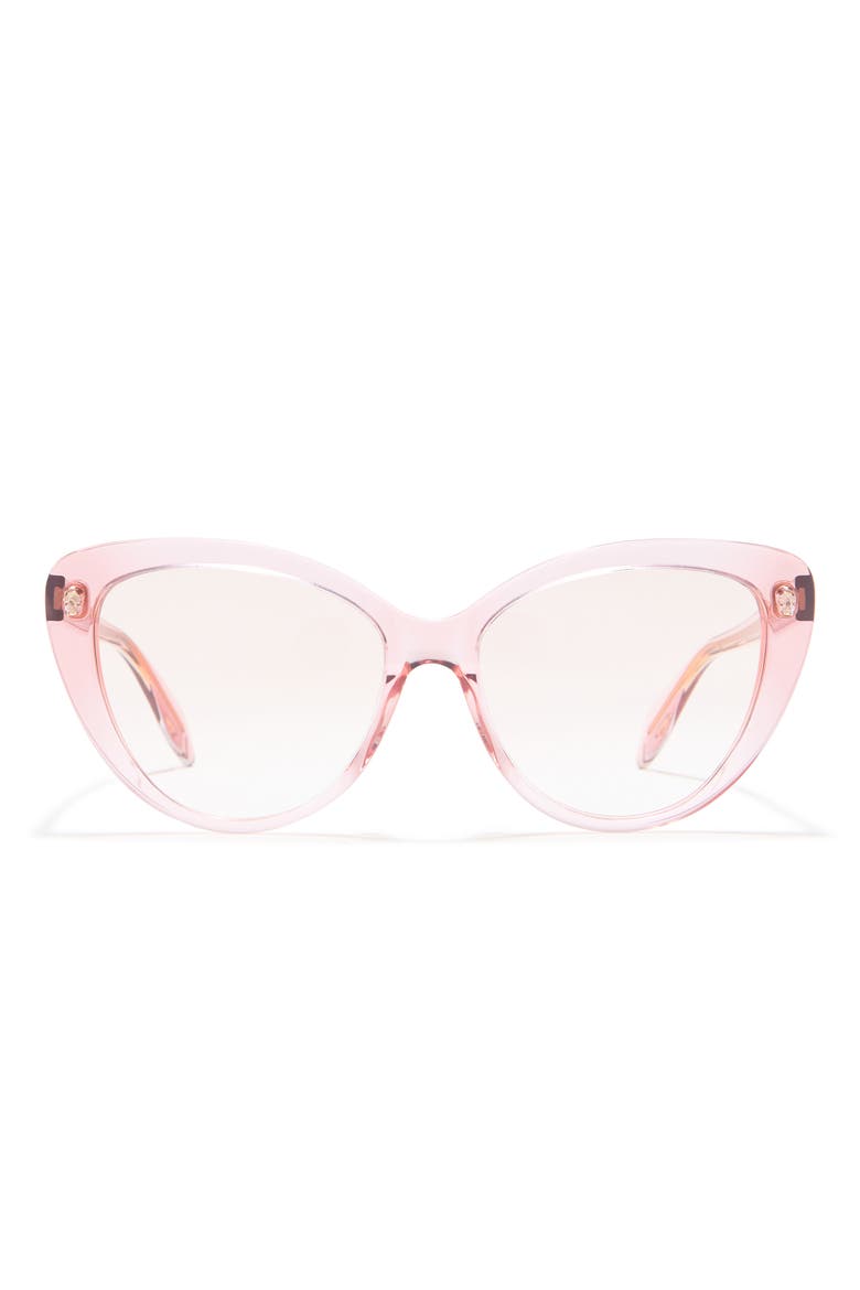 Alexander McQueen 56mm Cat Eye Sunglasses, Main, color, PINK PINK PINK