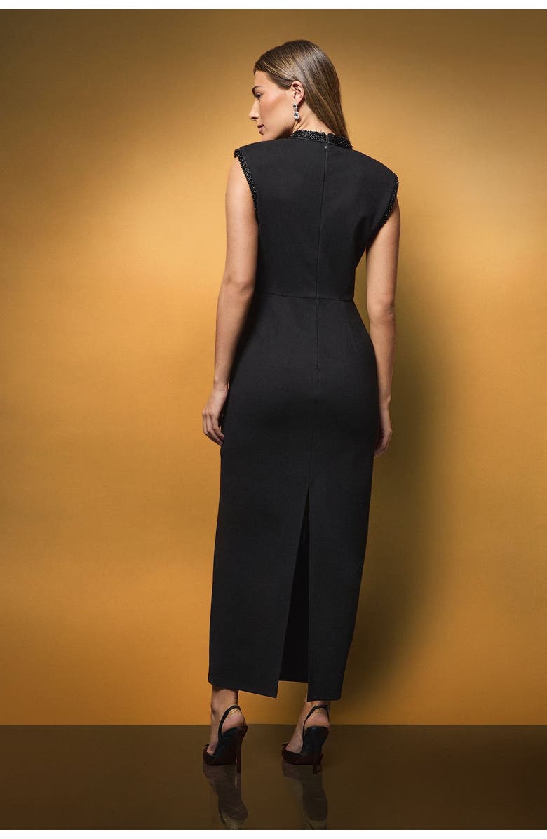Coast Beaded High Neck Column Maxi Dress, Alternate, color, Black