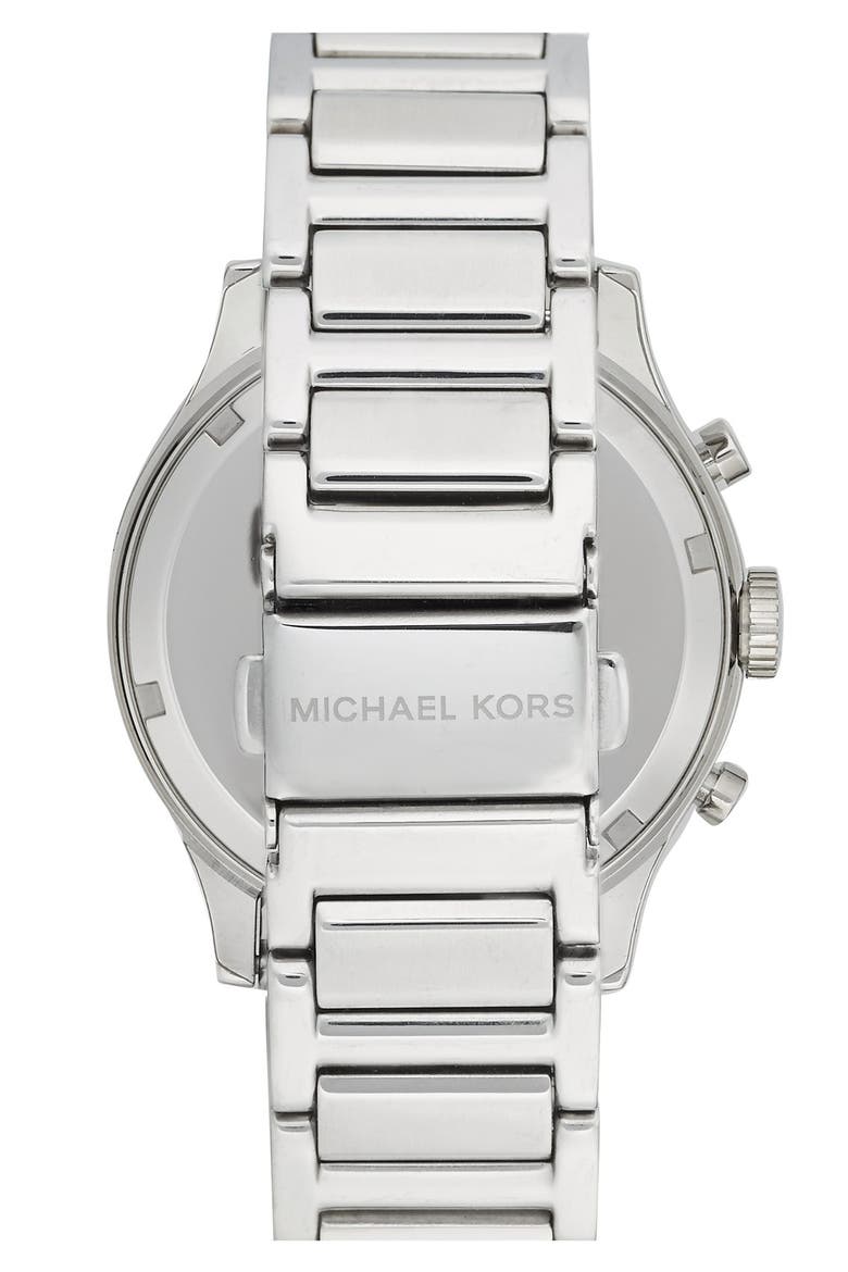 Michael Kors 'Bailey' Chronograph Bracelet Watch, 39mm (Nordstrom Exclusive), Alternate, color, SILVER