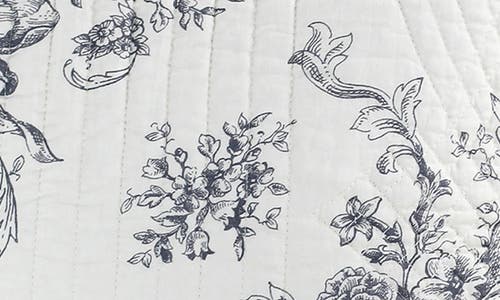 Melange Home Toile Reversible Cotton Quilt Set In Grey