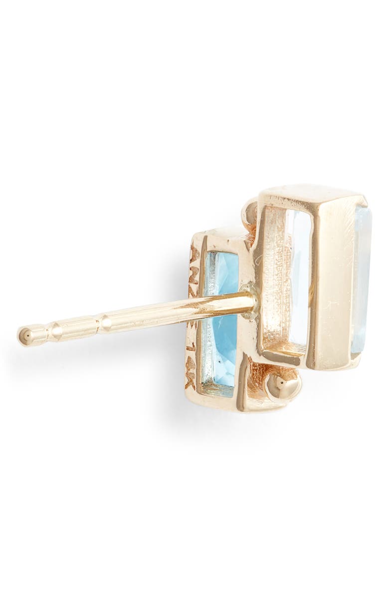 Anzie Cléo Duo Stud Earrings, Alternate, color, Swiss Blue Topaz