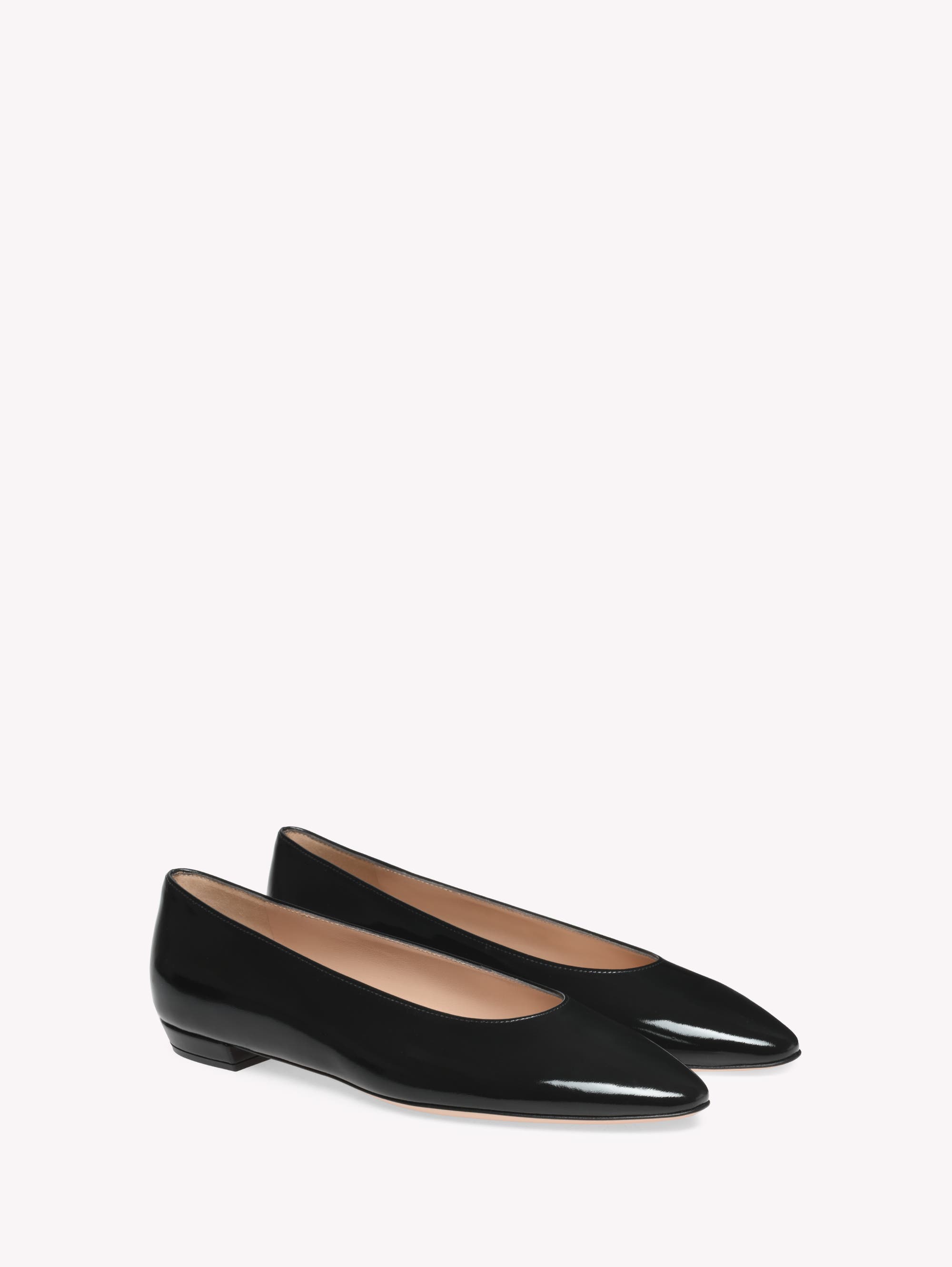 Gianvito Rossi Amelia Flat, Alternate, color, Black Nappa
