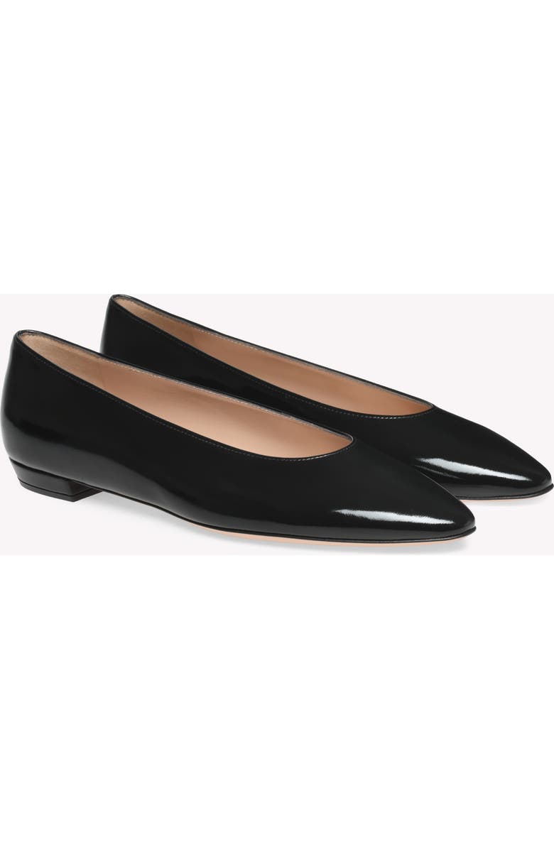 Gianvito Rossi Amelia Flat, Alternate, color, Black Nappa