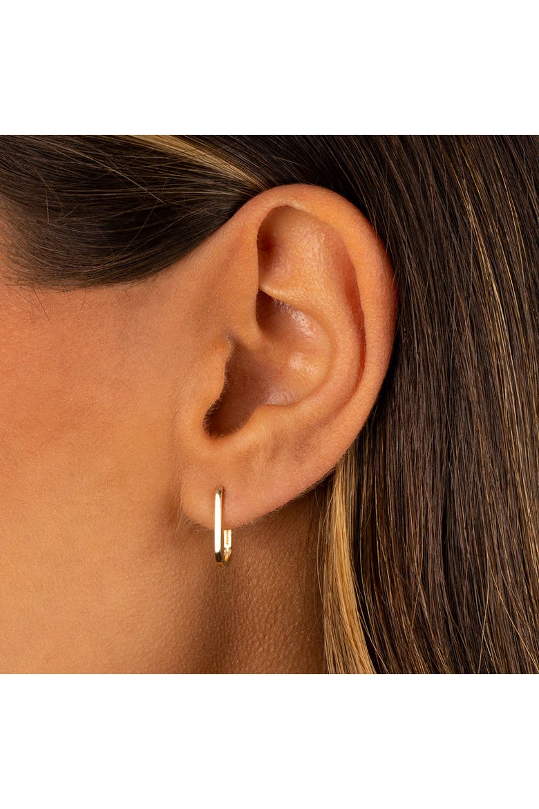 Solid Thin U-Shape Huggie Earring 14K, Alternate, color, 14K Gold