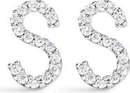 Haus of Brilliance 10K Gold 1/10 Cttw Diamond Initial "A" to "Z" Stud Earring