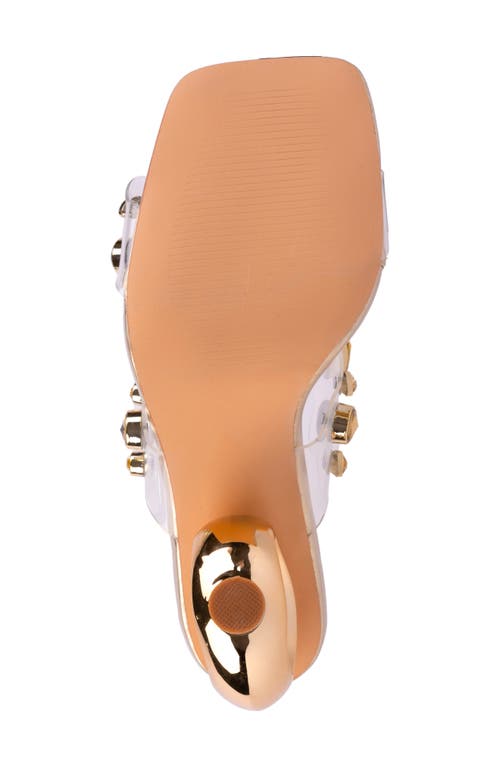 Ninety Union Joyful Embellished Slide Sandal In Gold