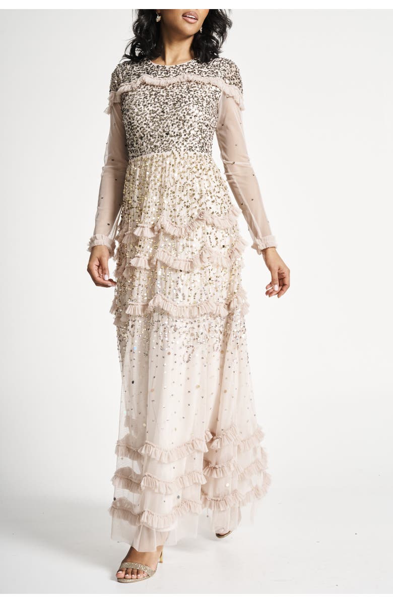 Frock and Frill Sequin Embellished Maxi Gown, Alternate, color, 