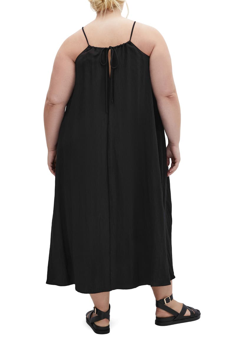 Aiza Sleeveless Maxi Dress, Alternate, color, BLACK