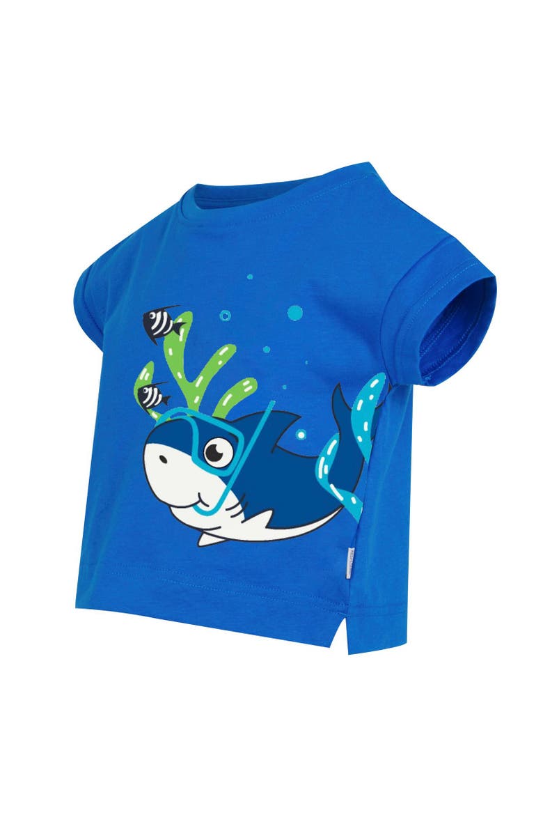 Childrens/Kids Bubbles The Shark T-Shirt, Alternate, color, Hawaiian Blue
