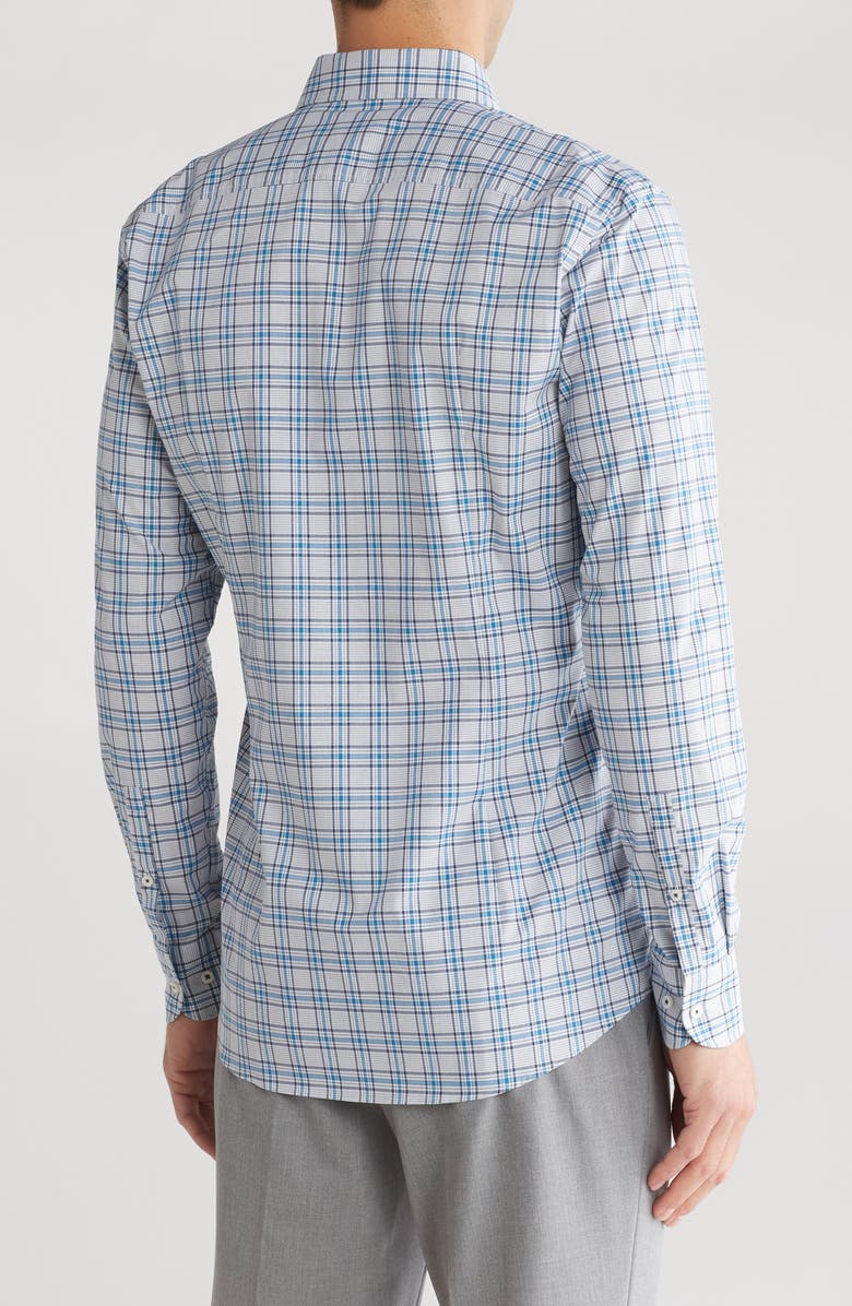 BOSS Hank Check Stretch Cotton Dress Shirt, Alternate, color, 