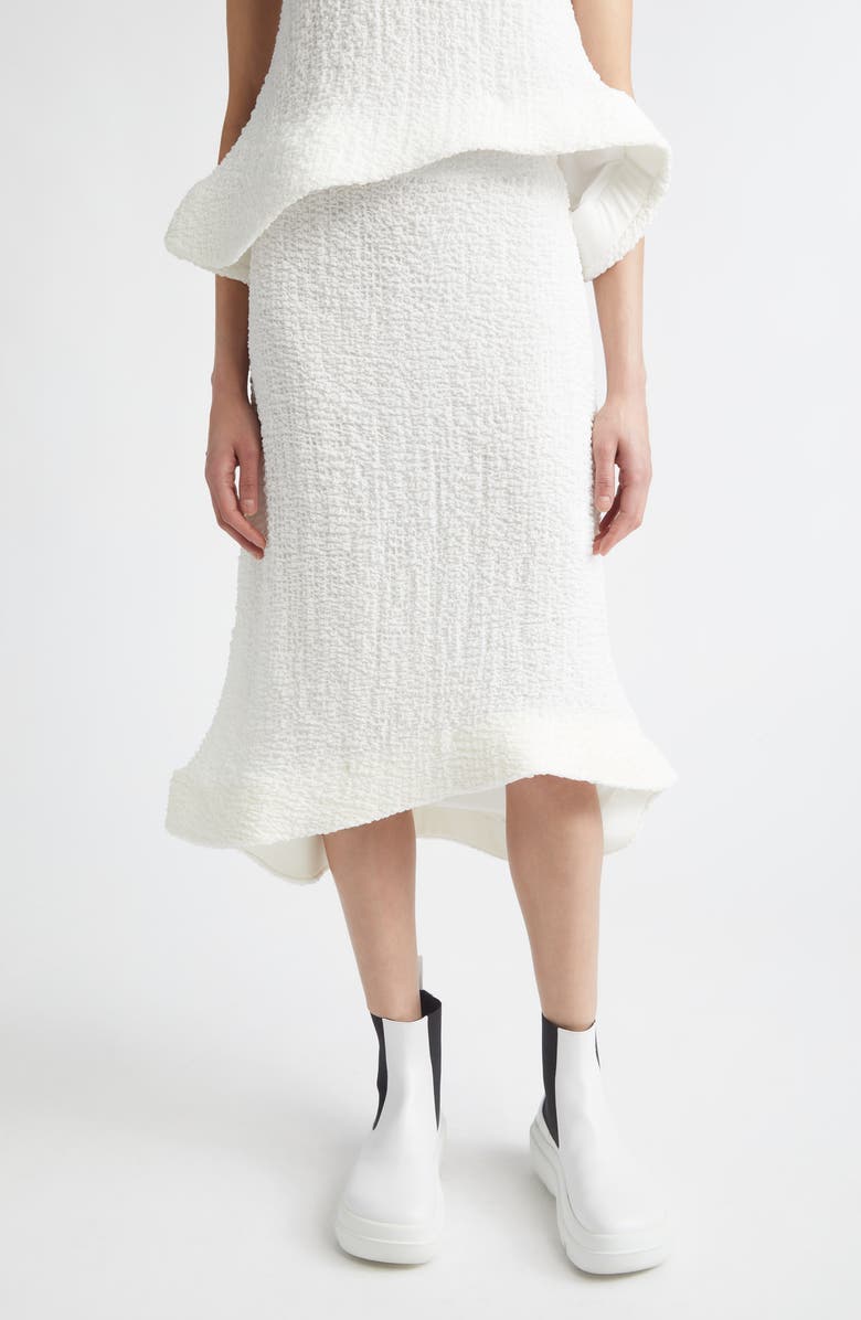 MELITTA BAUMEISTER Wavy Foam Hem Skirt, Main, color, White