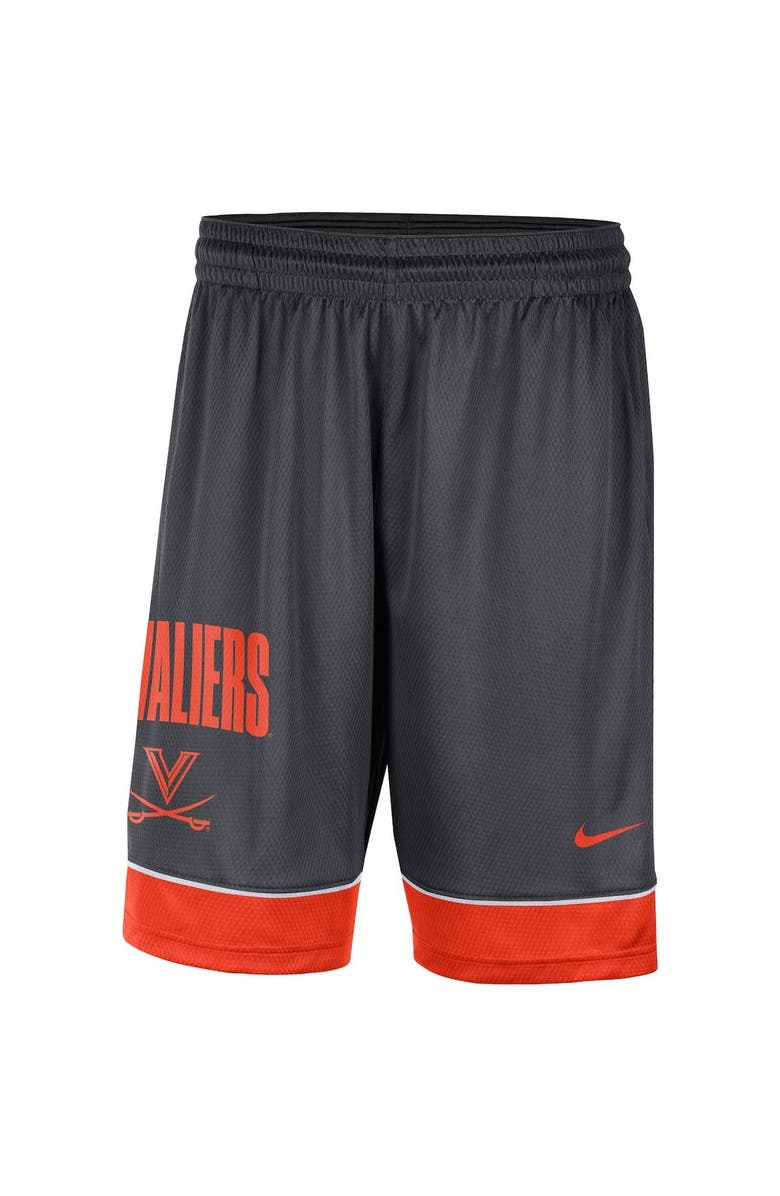 Nike Men's Nike Charcoal/Orange Virginia Cavaliers Fast Break Shorts, Alternate, color, 