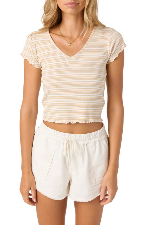 O'neill Errin Stripe Crop Top In Neutral