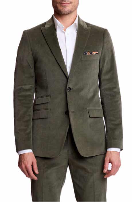 Ashton Slim Fit Stretch Corduroy Peak Lapel Suit Jacket