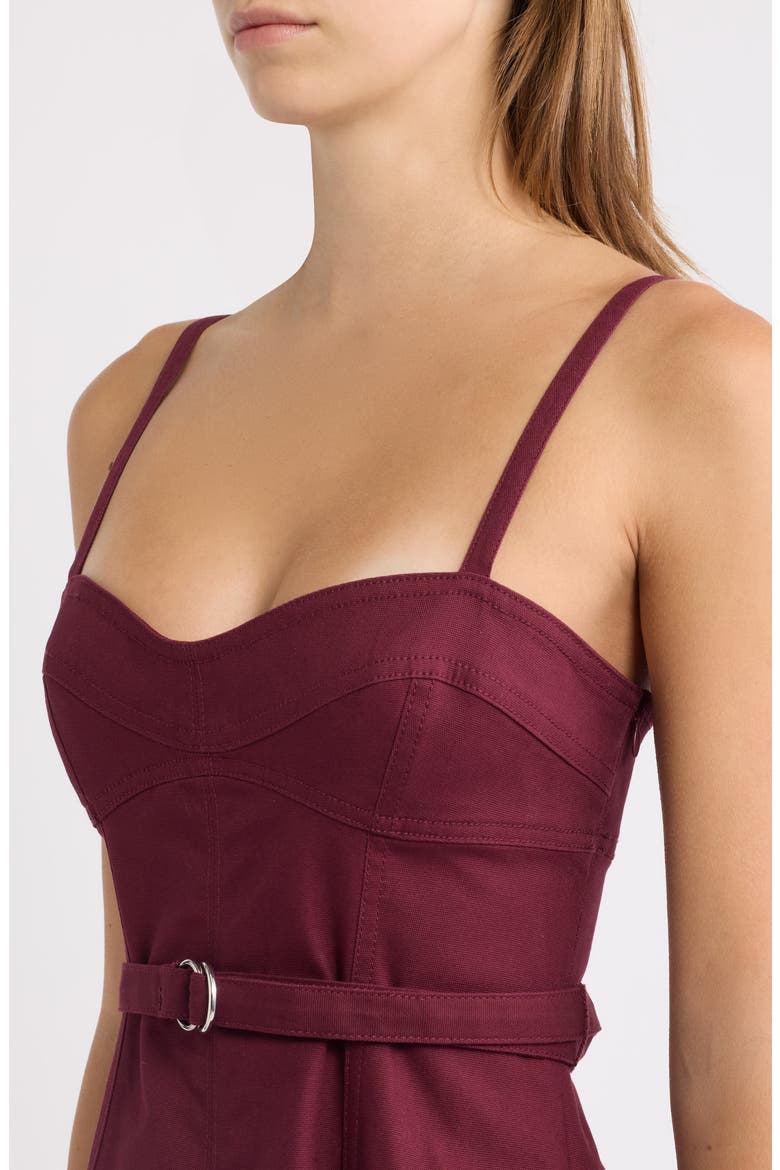 Fiona Cotton Blend Dress, Alternate, color, WINDSOR WINE