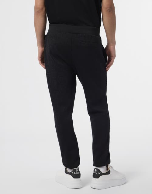 Philipp Plein Jogging Trousers Monogram Paisley Men In Black
