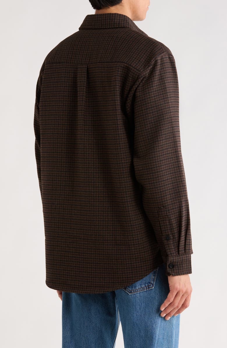 Carhartt Work In Progress Lowis Loose Fit Brushed Herringbone Button-Up Shirt, Alternate, color, Purple Houndstooth