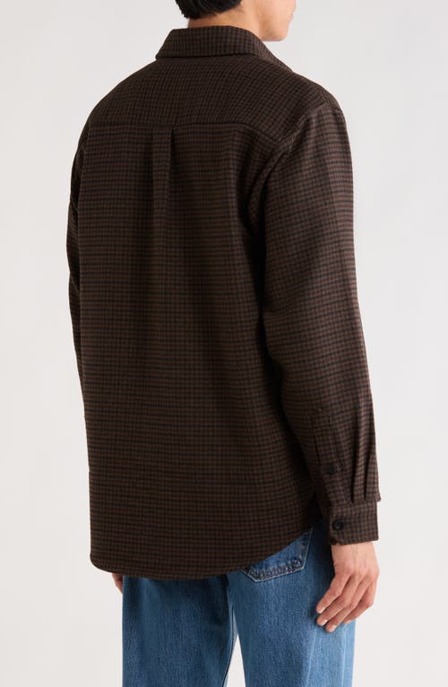 Carhartt Work In Progress Lowis Loose Fit Brushed Herringbone Button-up Shirt In Brown