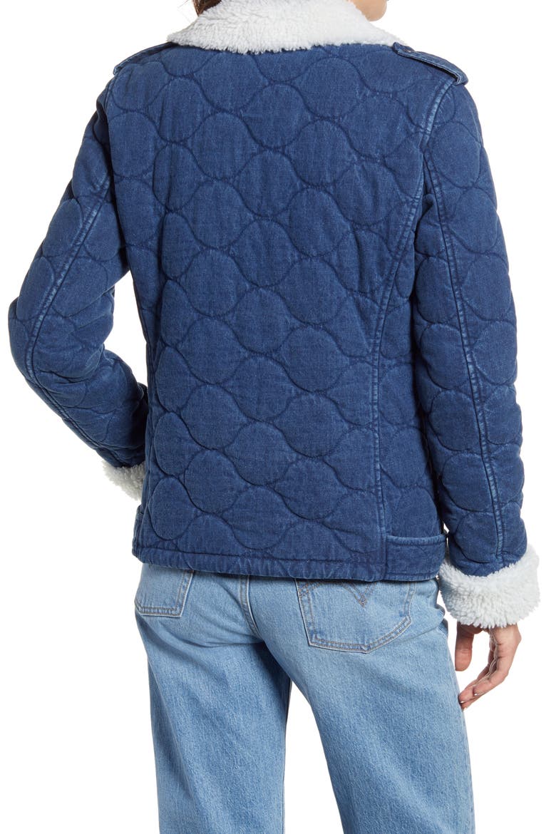 Levi's® Denim Moto Jacket, Alternate, color, MEDIUM DENIM