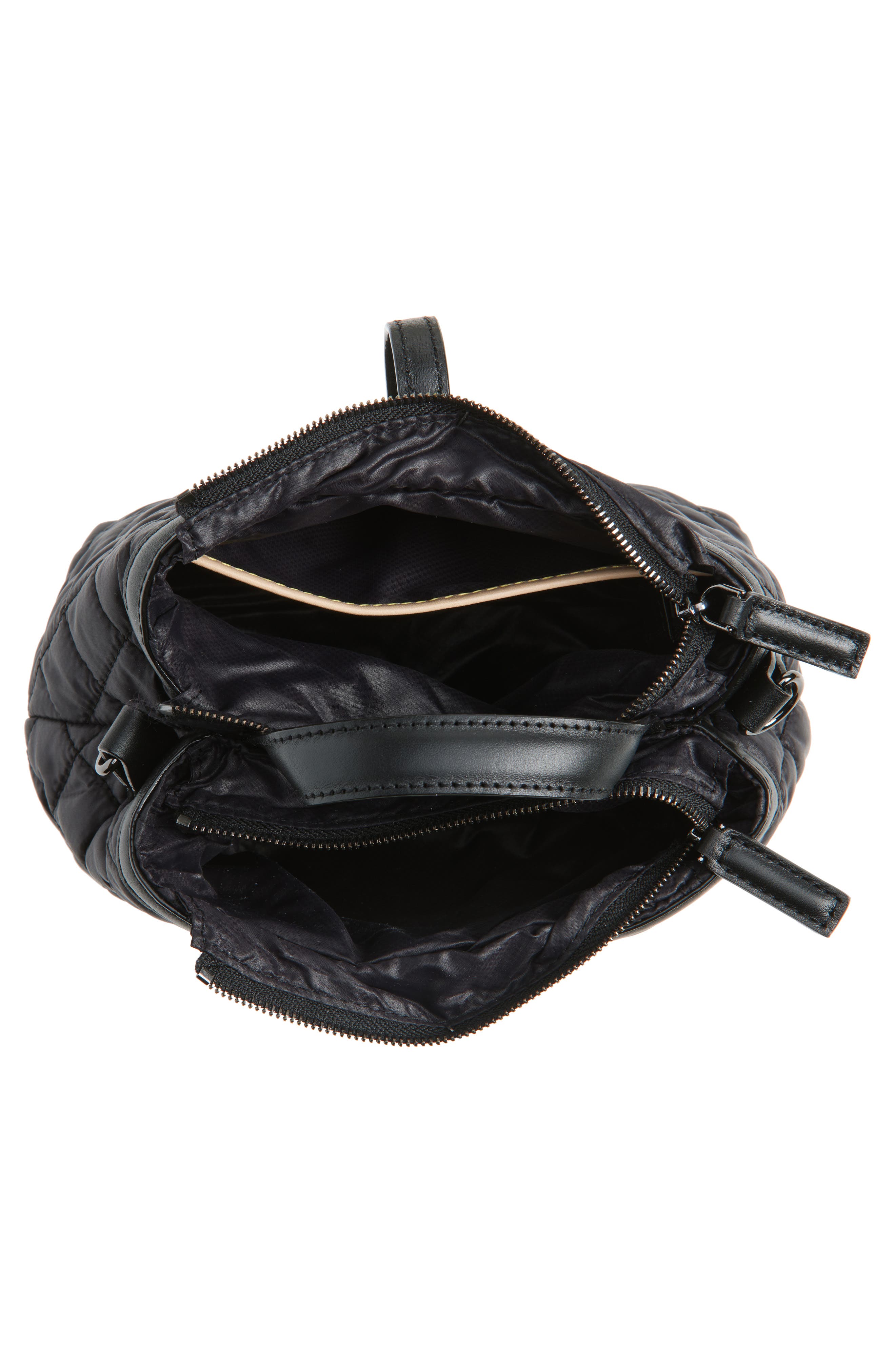 MZ Wallace Mini Astor Diamond Quilted Top Handle Bag, Alternate, color, Black