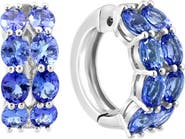 EFFY Sterling Silver Tanzanite Huggie Hoop Earrings