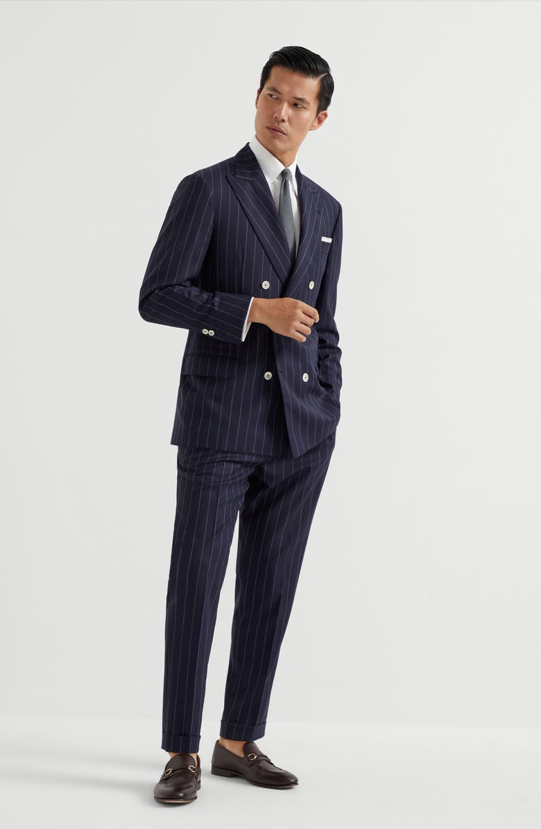 Brunello Cucinelli Chalk stripe trousers, Alternate, color,