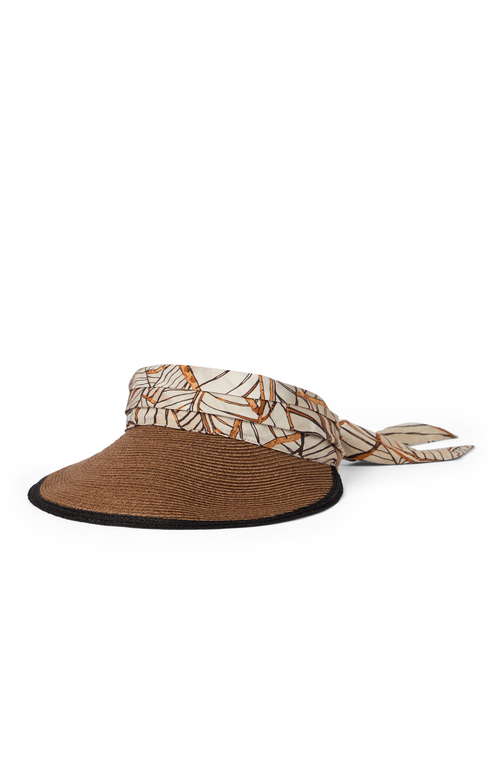Brunello Cucinelli Papyrus Print Visor In Brown